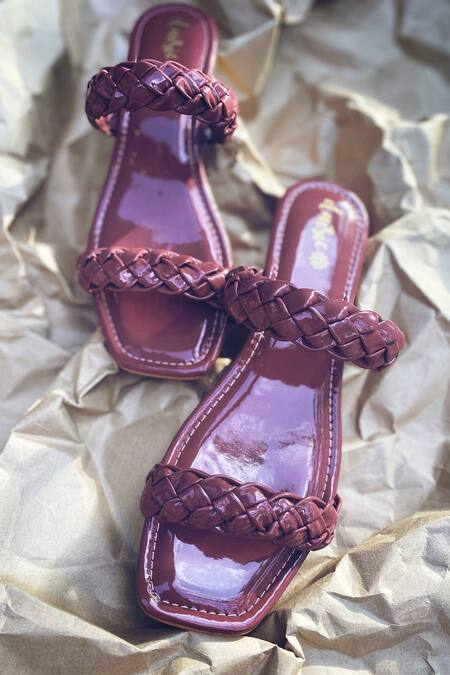 Buy_Daisie_Purple Braided Flats_Online_at_Aza_Fashions