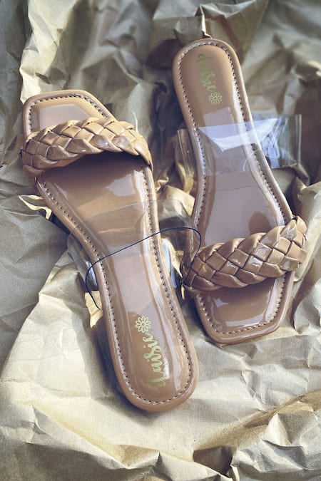 Buy_Daisie_Beige Braided Flats_Online_at_Aza_Fashions