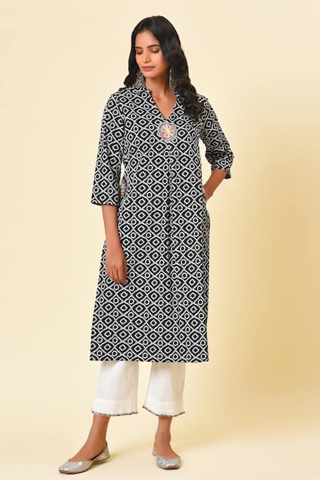 NUHH Bandhani Printed Kurta & Pant Set 