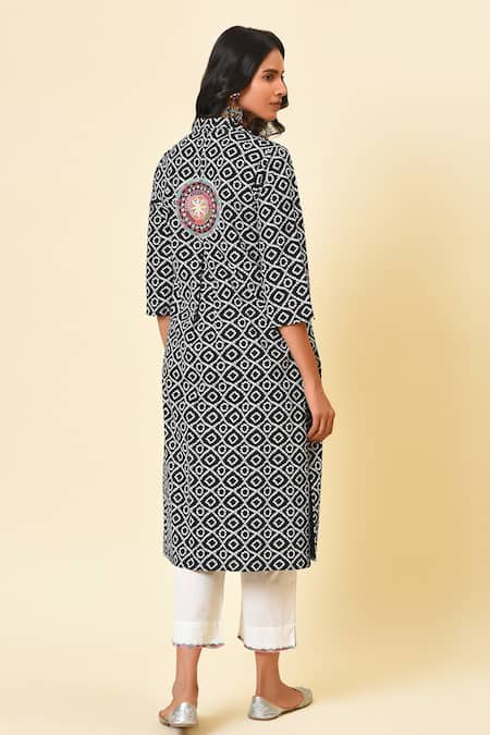 NUHH Bandhani Printed Kurta & Pant Set 