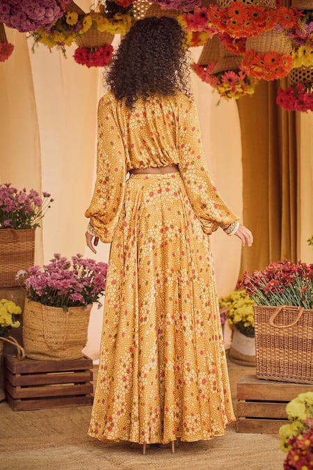 Punit Balana Bandhani Print Skirt Set 