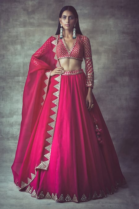 Vvani by Vani Vats Embroidered Blouse & Lehenga Set 