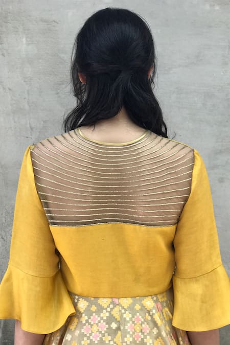 I Am Design Silk Ikat Gown 