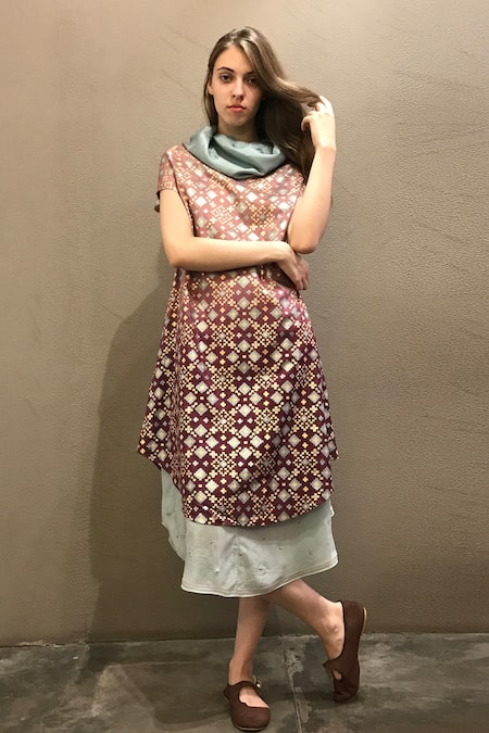 I am Design Silk Ikat Dress 