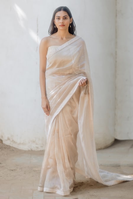 Buy Suta White Cotton Saree Without Blouse for Women Online @ Tata CLiQ