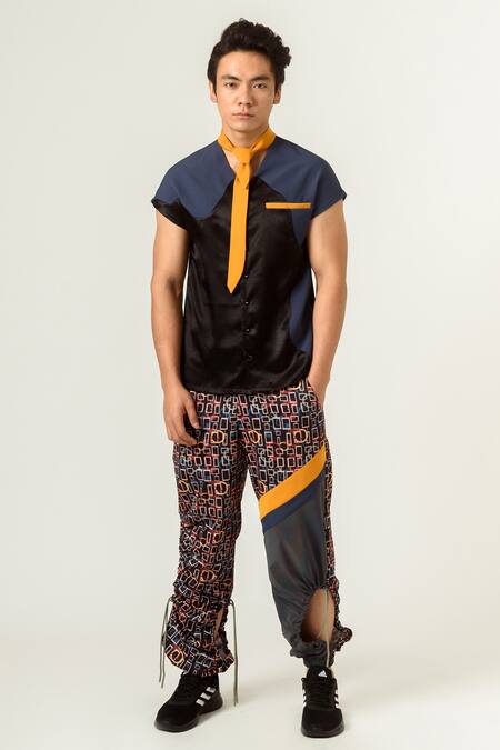 Buy Siddhant Agrawal Multi Color Poly Rainbow Reflector Belt Double Banana Crepe Tassels Torment Online at Aza Fashions Buy_Siddhant Agrawal_Multi Color Poly Rainbow Reflector Belt Double Banana Crepe Tassels Torment _Online_at_Aza_Fashions