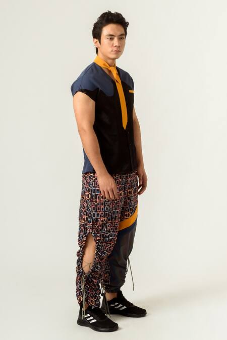 Siddhant Agrawal Multi Color Poly Rainbow Reflector Belt Double Banana Crepe Tassels Torment Online at Aza Fashions Siddhant Agrawal_Multi Color Poly Rainbow Reflector Belt Double Banana Crepe Tassels Torment _Online_at_Aza_Fashions