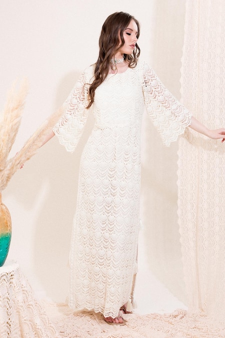 maxi dress crochet