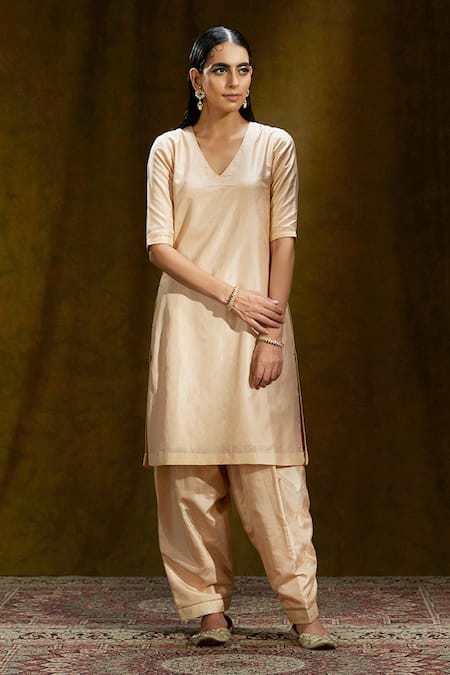 Weaver Story Mulberry Silk Kurta & Salwar Set 