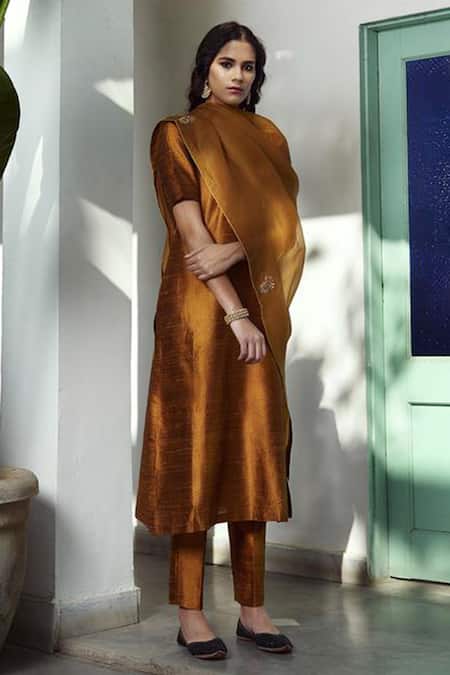 Tucute by karma tc 378 series fancy designer pure silk Kurti with plazzo  collection wholesaler surat - NITYANX