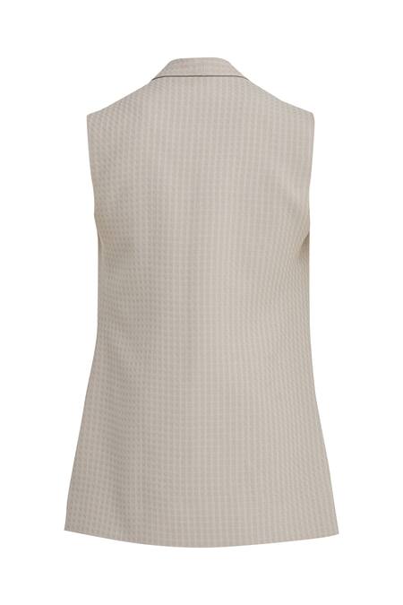 Rng Safawala_Grey Kurta And Pant Dupion Silk, Jacket French Terry Thread Embroidered & Set _at_Aza_Fashions