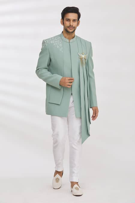 RNG Safawala Asymmetric Bandhgala & Pant Set 