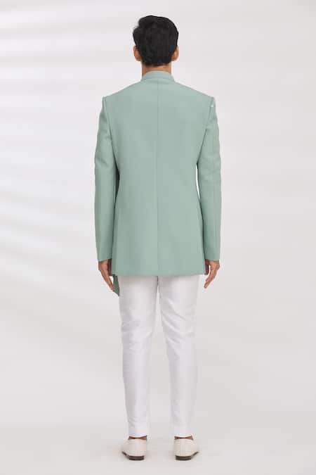 Shop Rng Safawala Blue Pant Dupion , Bandhgala Blended Cutdana Asymmetric And Set at Aza Fashions Shop_Rng Safawala_Blue Pant Dupion , Bandhgala Blended Cutdana Asymmetric And Set _at_Aza_Fashions