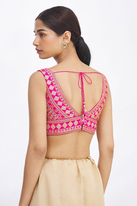 Naintara Bajaj Floral Embroidered Blouse 