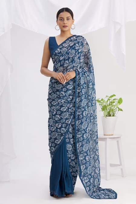 Neha Khullar Printed Saree With Blouse 