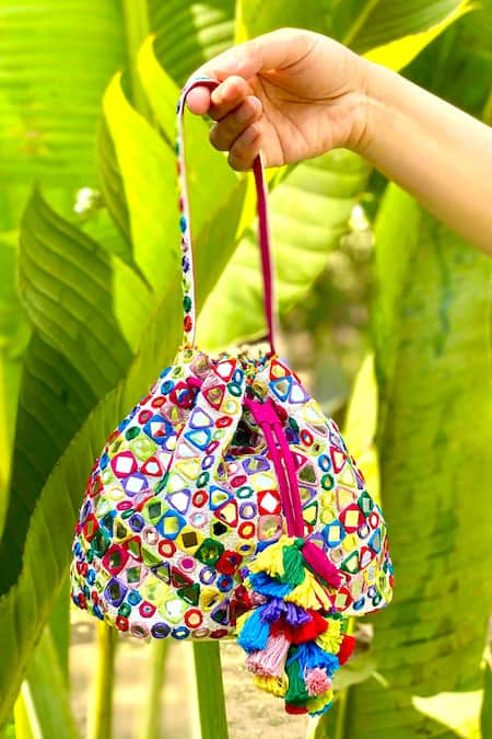 Adora by Ankita Poly Silk Embellished Potli Bag 