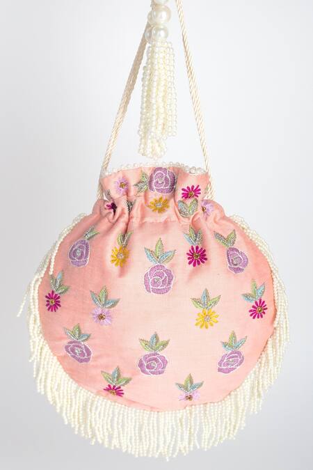 Shop Adora By Ankita Multi Color Beads, Sequins, Embroidery Poly Silk Embellished Potli Bag at Aza Fashions Shop_Adora By Ankita_Multi Color Beads, Sequins, Embroidery Poly Silk Embellished Potli Bag _at_Aza_Fashions