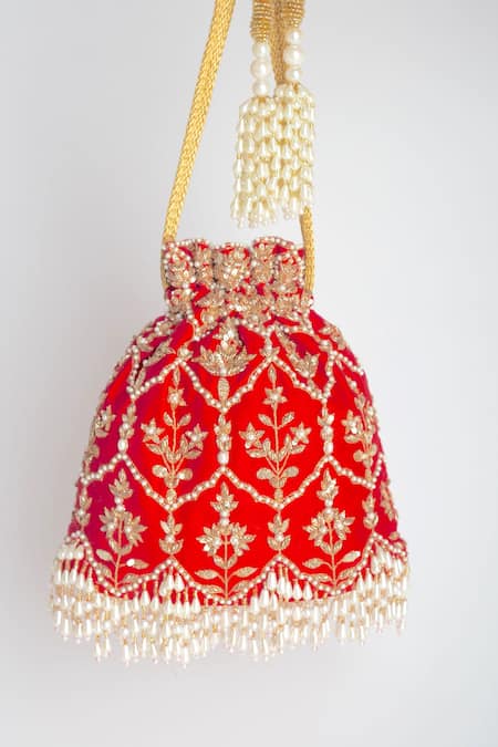 Adora by Ankita Poly Silk Embellished Potli Bag 