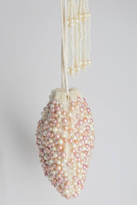 Buy Adora By Ankita White Beads Poly Silk Embellished Potli Bag Online at Aza Fashions Buy_Adora By Ankita_White Beads Poly Silk Embellished Potli Bag _Online_at_Aza_Fashions