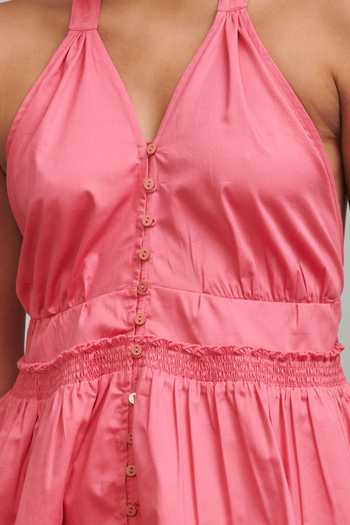 Shop_Dash And Dot_Pink Halter Neck Dress_Online_at_Aza_Fashions