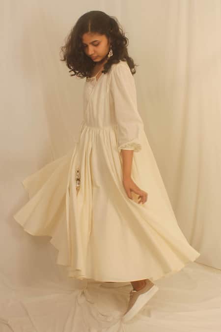 Shwetanga Striped Tunic With Jacket 