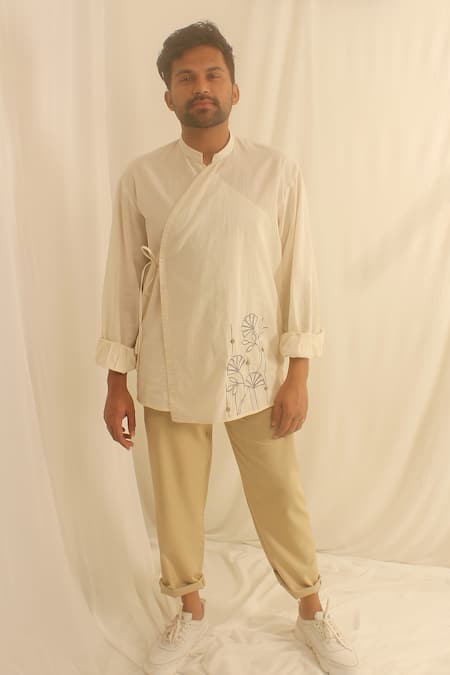 Shwetanga Cotton Angarkha Kurta 
