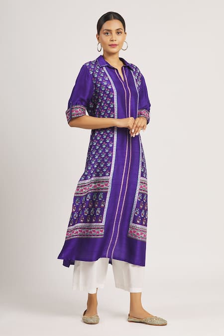 Krishna Mehta Tussar Printed Tunic 