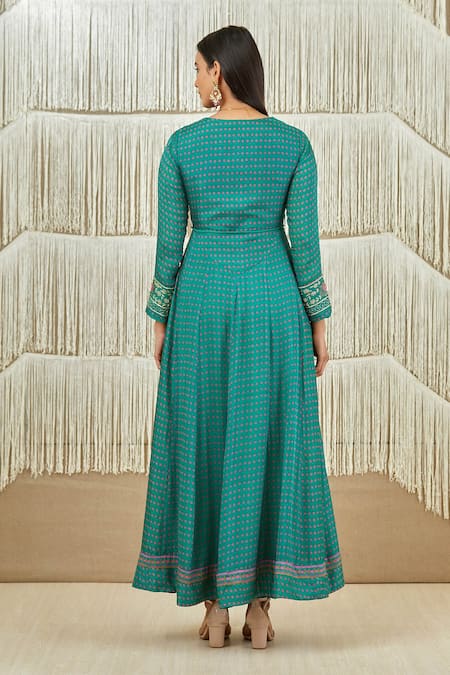 Shyam Narayan Prasad Zardozi Embroidered Anarkali Set 