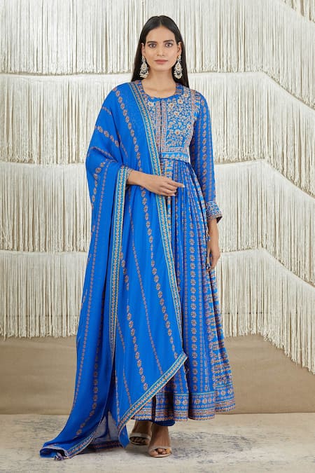 Shyam Narayan Prasad Zardozi Embroidered Anarkali Set 