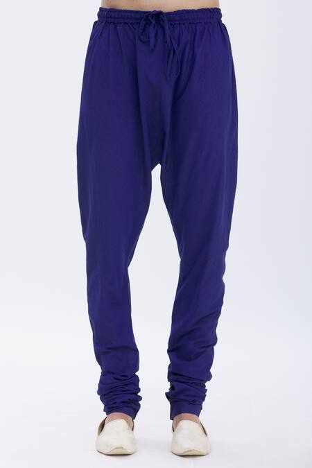 Manish Nagdeo Blue Bundi Brocade, Kurta And Churidar Cotton Silk Geometric & Set at Aza Fashions Manish Nagdeo_Blue Bundi Brocade, Kurta And Churidar Cotton Silk Geometric & Set _at_Aza_Fashions