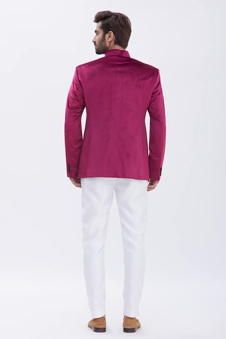 Aham-Vayam Velvet Bandhgala 