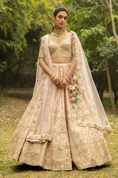 BRIDESMAID VOL 12 Bridal Look Lehengha Choli In Pista Color By SHUBHKALA
