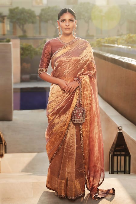Exclusive lilac plain Cotton saree with Ikat blouse piece – Sujatra
