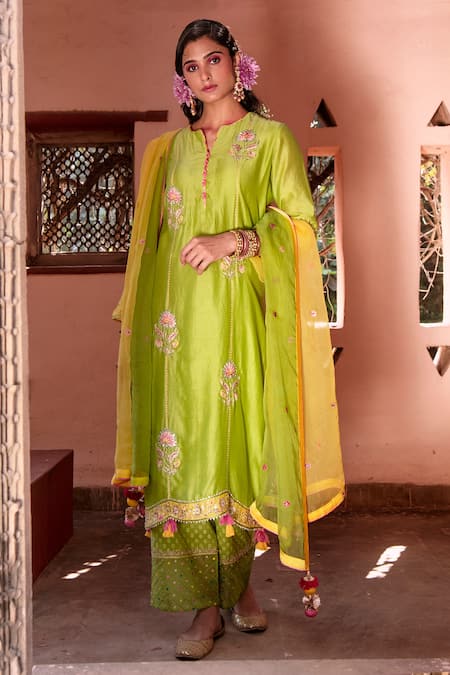 House of Dasmaya Resham Embroidered Palazzo Set 