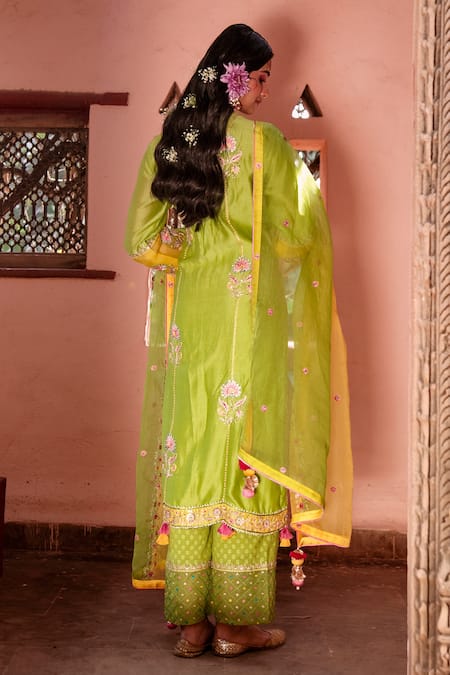 House of Dasmaya Resham Embroidered Palazzo Set 