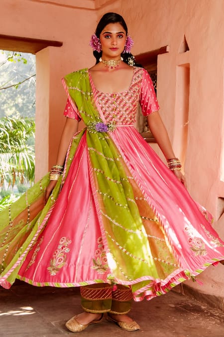 House of Dasmaya Zardozi Embroidered Anarkali Set 