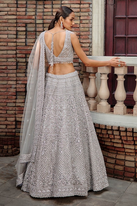 Trending | $193 - $258 - Silver Lehenga Hand Work Lehenga Choli and Silver  Lehenga Hand Work Chaniya Choli Online Shopping