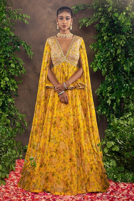 Adi By Aditya Khandelwl Floral Print Lehenga Set 