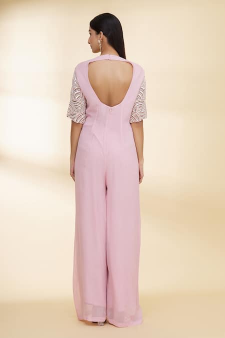 Nidzign Couture Front Tie Jumpsuit 