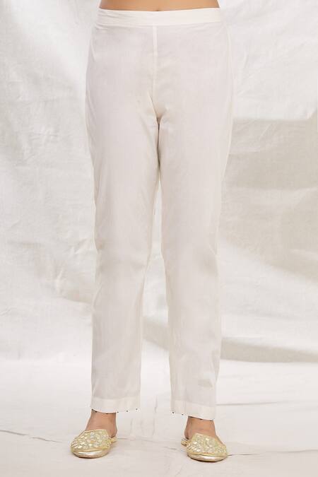 Rajat & Shraddha_White Kurta Silk  Pant Cotton Dupatta Embroidered Set _at_Aza_Fashions