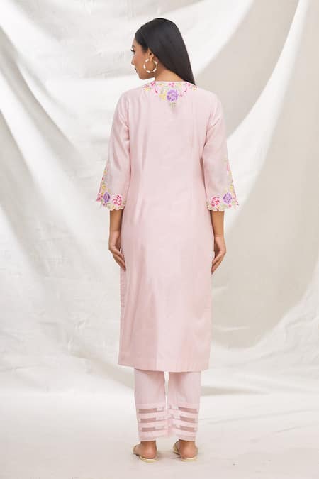Rajat & Shraddha Summer Garden Embroidered Kurta Set 