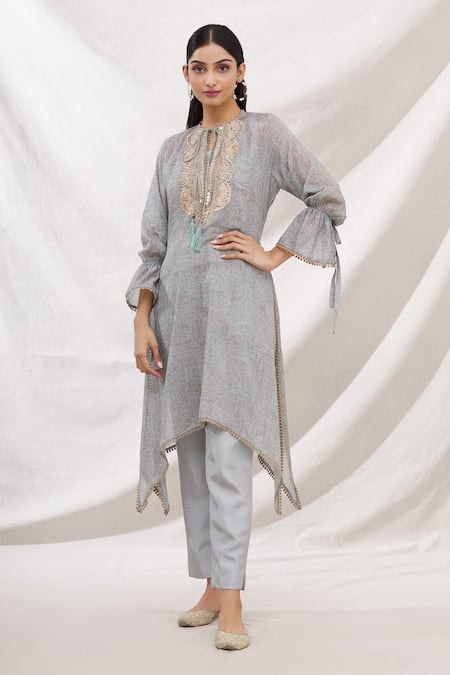 Bhairavi Jaikishan Printed Asymmetric Kurta 