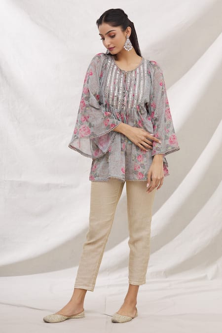 Bhairavi Jaikishan Floral Print Kurta 