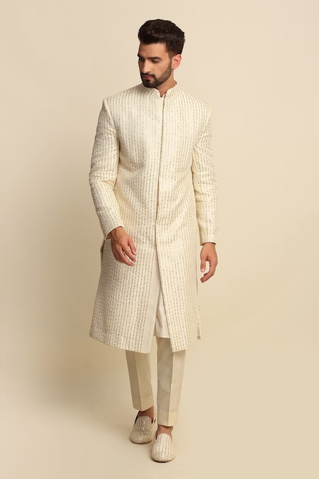 Priyanka Jain Sequin Work Sherwani & Kurta Set 