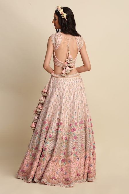 Priyanka Jain Floral Embroidered Bridal Lehenga Set 