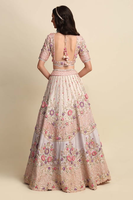 Priyanka Jain Floral Applique Bridal Lehenga Set 