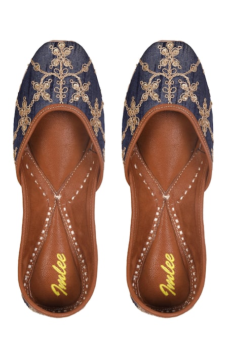 Imlee Jaipur Sequin & Dori Embroidered Juttis 