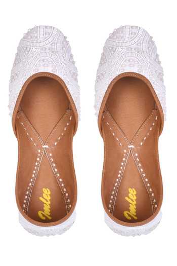 Imlee Jaipur Pearl Embroidered Juttis 
