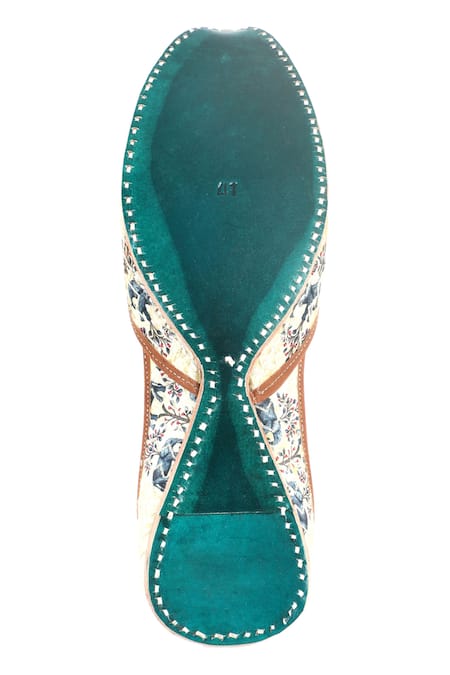 Imlee Jaipur_Yellow Printed Elephant Juttis _at_Aza_Fashions