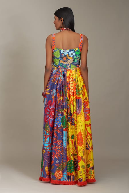 Payal Jain Cotton Silk Floral Print Dress 